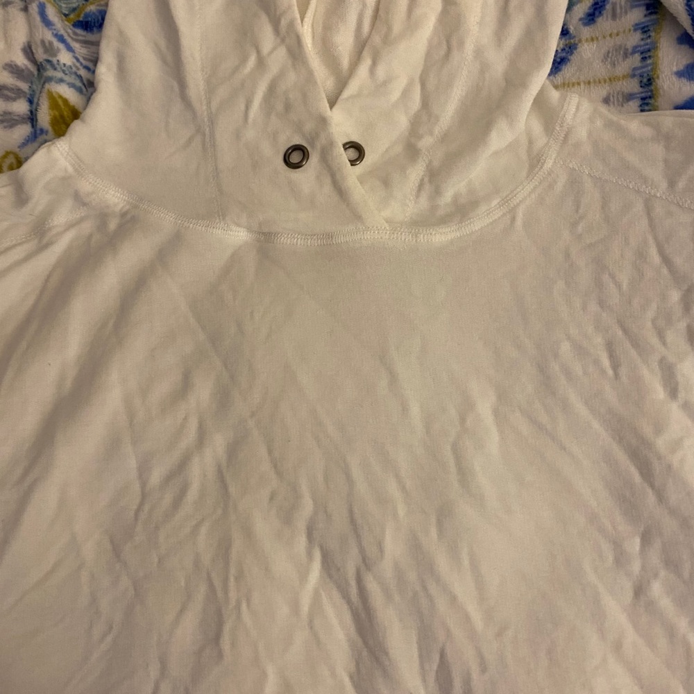 Oversized white soft beach hoodie